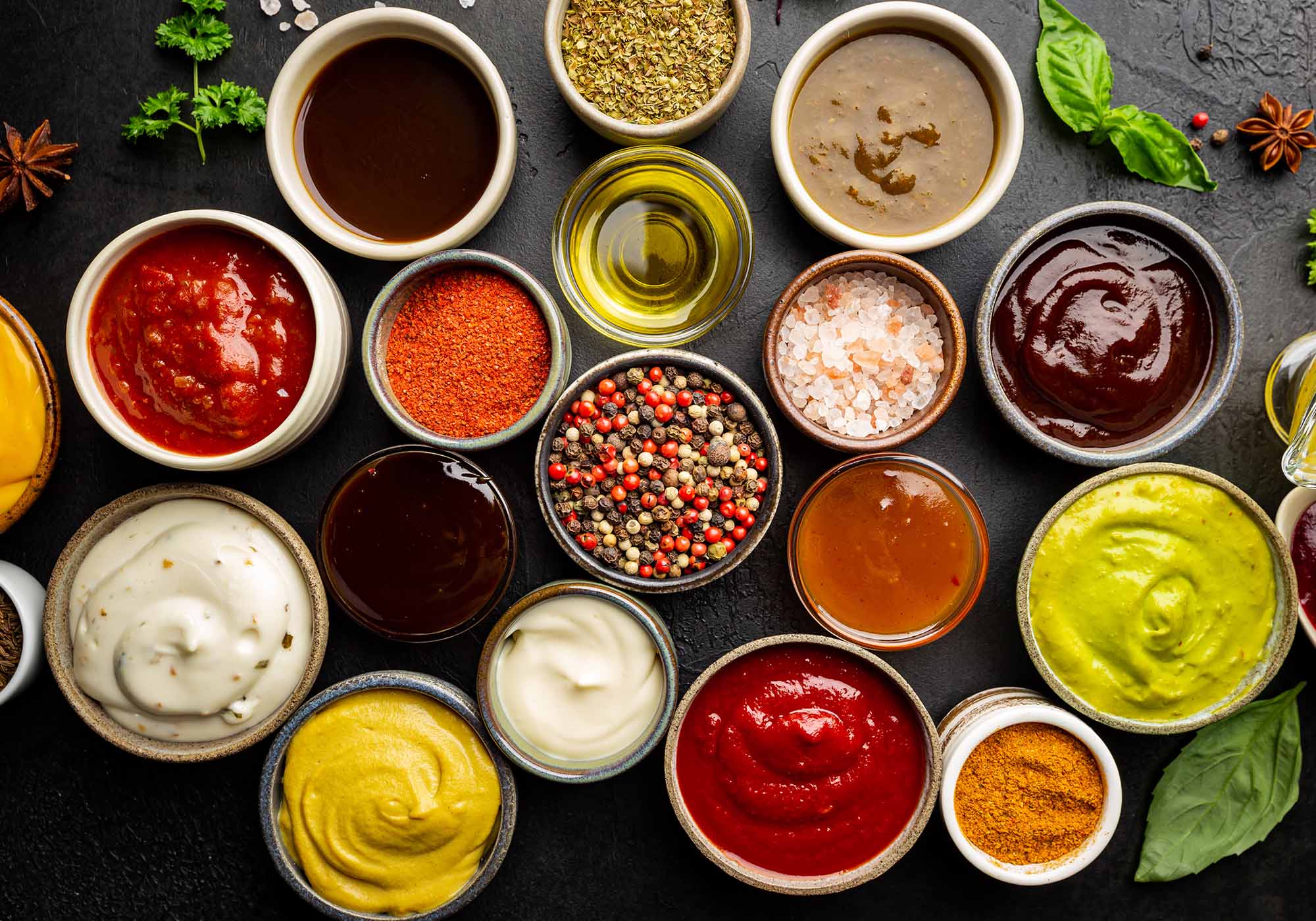 Different types of sauces